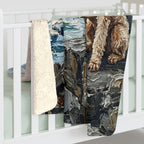 Acrylic Gallery Print Poodle - Coastal Cliffside | Sherpa Fleece Blanket — view 6 of 9