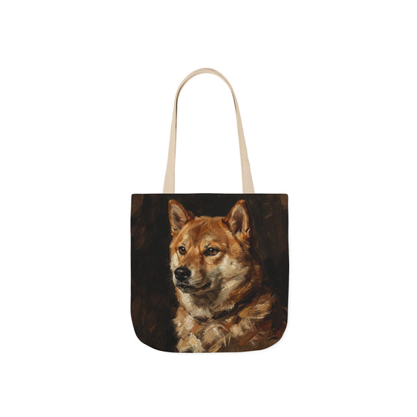 Shiba Inu Tote Bag | Painterly Dog Art Canvas Tote | Shiba Mom Gift | Dog Lover Market Bag | Pet Portrait Accessory