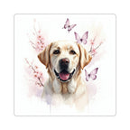 Labrador Retriever Watercolor Butterfly Bloom Kiss-Cut Stickers | Premium Dog Prints | Tritan — primary view