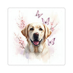 Labrador Retriever Watercolor Butterfly Bloom Gift Set — Mug + Coaster + Sticker | Tritan