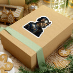 French Bulldog Medieval Knight Portrait Sticker, Dog Portrait Vinyl Decal, Kiss-Cut Sticker, French Bulldog Lover Gift