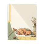 Dachshund Nursery Storybook canvas print by Tritan, angled view