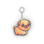 Chibi Pug Plush Keychain | Tritan