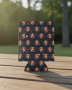 Beagle America 250 Pattern Can Cooler, Patriotic Dog Art Gift for Beagle Lover, Independence Day Drink Cooler, Summer Party Decor