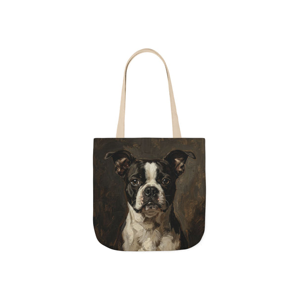 Boston Terrier Tote Bag | Painterly Dog Art Canvas Tote | Boston Mom Gift | Dog Lover Market Bag | Pet Portrait Accessory