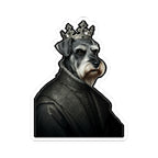 Miniature Schnauzer Kings & Queens Royal Portrait Sticker, Dog Portrait Vinyl Decal, Kiss-Cut Sticker, Miniature Schnauzer Lover Gift