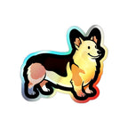 Pop Art Corgi Holo Sticker | Tritan