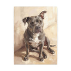 Blue Staffy — Painted Portrait Canvas