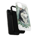 Siberian Husky Watercolor Botanical Wreath Phone Case | Premium Dog Prints | Tritan — view 22 of 28