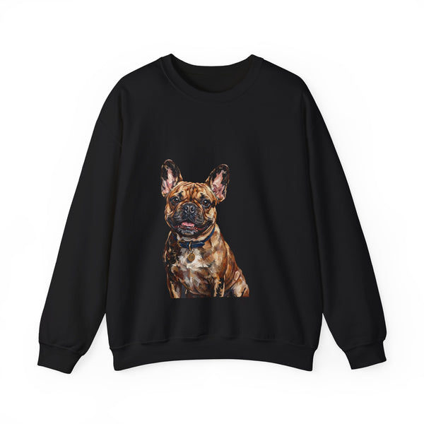 French Bulldog Sweatshirt | Painterly Dog Art Crewneck | Frenchie Mom Gift | Cozy Pullover for Dog Lovers | Pet Portrait Apparel