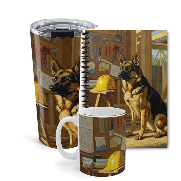 On the Clock Collection Box | German Shepherd | Mug + Tumbler + Notebook | Tritan