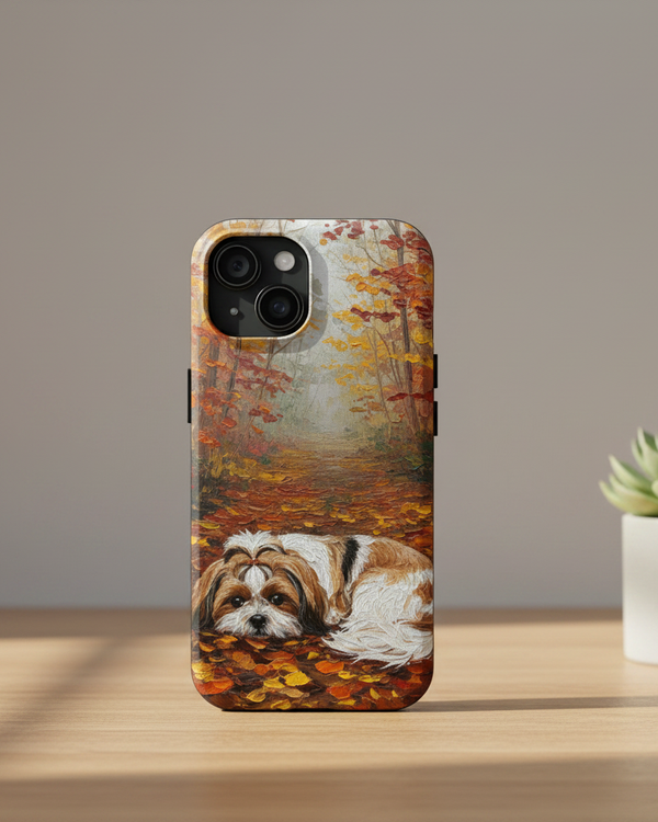 Acrylic Shih Tzu - Autumn Woods | Tough Phone Case