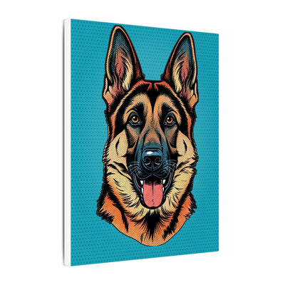 Comic Book German Shepherd Canvas — Bold Dog Wall Art