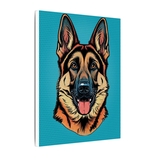 Comic Book German Shepherd Canvas — Bold Dog Wall Art