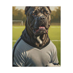 Cane Corso Oil Painting Soccer Portrait Canvas Wall Art | Dog Lover Gift | Athletic Pet Decor