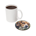 Beagle Watercolor Garden Peek Drink Coaster | Premium Dog Art | Tritan