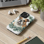 English Bulldog Watercolor Botanical Wreath Phone Case | Premium Dog Prints | Tritan — view 12 of 28
