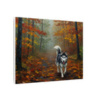 Siberian Husky Acrylic Painting Canvas Wall Art, Dog Lover Gift, Pet Portrait Print, Modern Home Decor, Stretched Canvas Art