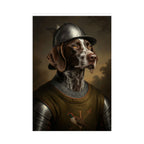 German Shorthaired Pointer Medieval Knight Portrait Matte Poster, Regal Dog Art Print, German Shorthaired Pointer Lover Gift, Wall Art