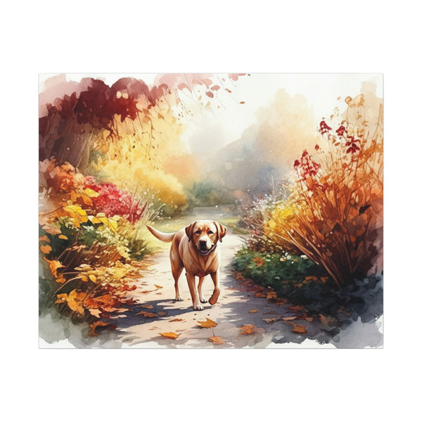 Labrador Retriever Watercolor Canvas Print, Dog Lover Gift, Pet Portrait Wall Art, Lab Mom Decor, Dog Dad Gift, Custom Dog Art