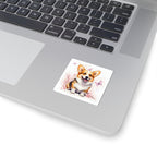 Corgi Watercolor Butterfly Bloom Kiss-Cut Stickers | Premium Dog Prints | Tritan — view 11 of 12
