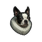 Boston Terrier Renaissance Royal Portrait Sticker, Dog Portrait Vinyl Decal, Kiss-Cut Sticker, Boston Terrier Lover Gift