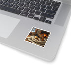 Acrylic French Bulldog - Winter Hearth | Kiss-Cut Stickers