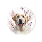 Labrador Retriever Watercolor Butterfly Bloom Drink Coaster | Premium Dog Prints | Tritan