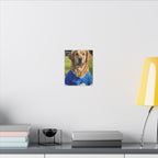 Golden Retriever Oil Painting Soccer Portrait Canvas Wall Art - Dog Lover Gift, Pet Decor for Home, Premium Stretched Canvas Print