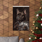 French Bulldog Medieval Knight Portrait Matte Poster, Regal Dog Art Print, French Bulldog Lover Gift, Wall Art
