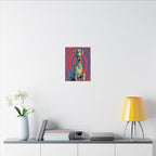 Great Dane Comic Art Canvas Print - Dynamic Pop Art Dog Wall Decor with Retro Halftone Style