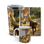 On the Clock Collection Box | Labrador Retriever | Mug + Tumbler + Notebook | Tritan