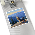 Acrylic Yorkshire Terrier - Mountain Overlook | Kiss-Cut Stickers