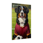 Bernese Mountain Dog Oil Painting Soccer Portrait Canvas Art | Berner Dog Gift | Pet Loss Memorial Wall Art Decor