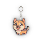 Chibi German Shepherd Plush Keychain | Tritan