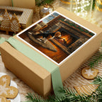 Acrylic Beagle - Winter Hearth | Kiss-Cut Stickers
