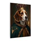 Beagle Kings & Queens Royal Portrait Canvas Wall Art, Regal Dog Painting, Beagle Lover Gift, Stretched Canvas