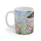 Dachshund Watercolor Ceramic Coffee Mug 11oz, Soft Dog Painting, Dachshund Lover Gift