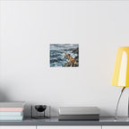 English Bulldog Canvas Wall Art Print | Dog Lover Gift | Pet Portrait | Modern Acrylic Painting Decor