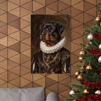 Rottweiler Renaissance Royal Portrait Matte Poster, Regal Dog Art Print, Rottweiler Lover Gift, Wall Art