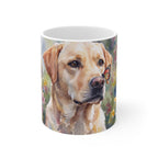 Labrador Retriever Watercolor Ceramic Coffee Mug 11oz, Soft Dog Painting, Labrador Retriever Lover Gift