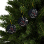 Pack of 3 Labrador Retriever Christmas ornaments on a Christmas tree