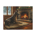 Great Dane Canvas Wall Art | Dog Lover Gift | Acrylic Painting Style | Pet Portrait Home Decor | Stretched Canvas Print