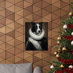Border Collie Renaissance Royal Portrait Matte Poster, Regal Dog Art Print, Border Collie Lover Gift, Wall Art