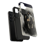 Charcoal Rottweiler Rottweiler Tough Phone Case - Rottweiler pride — gentle giants deserve great art — detail view