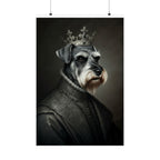 Miniature Schnauzer Kings & Queens Royal Portrait Matte Poster, Regal Dog Art Print, Miniature Schnauzer Lover Gift, Wall Art