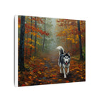 Siberian Husky Acrylic Painting Canvas Wall Art, Dog Lover Gift, Pet Portrait Print, Modern Home Decor, Stretched Canvas Art