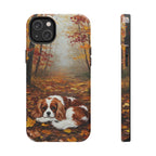 Acrylic Cavalier King Charles Spaniel - Autumn Woods | Tough Phone Case