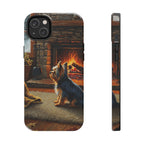 Acrylic Yorkshire Terrier - Winter Hearth | Tough Phone Case