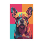 French Bulldog Pop Art Canvas Print, Frenchie Wall Art Decor, Dog Lover Gift, Pet Art for Home